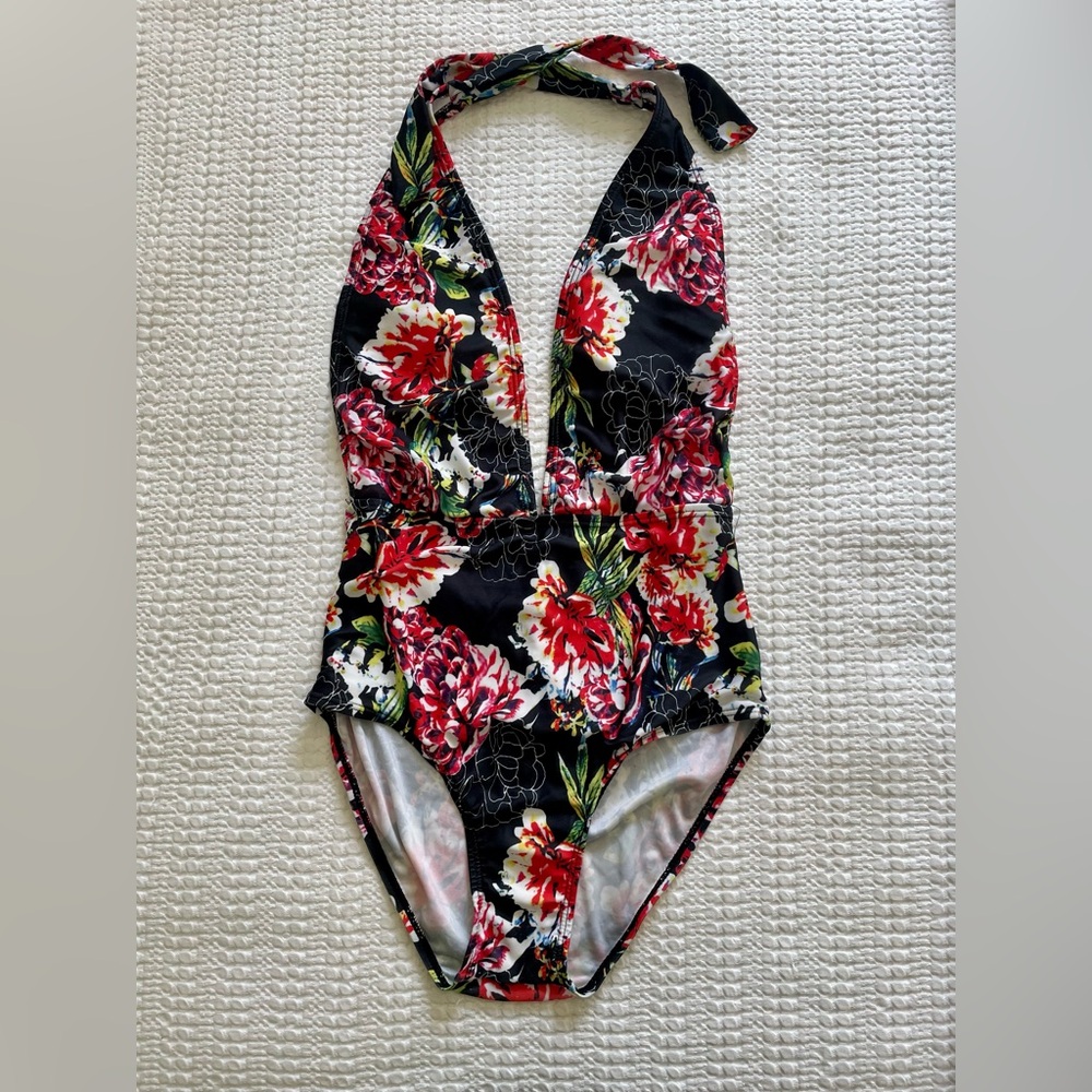 Floral one piece swimsuit